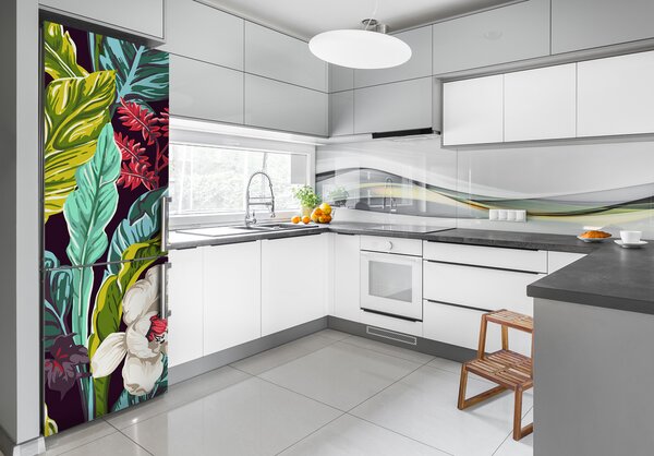 Fototapeta na ledničku Tropické květiny FridgeStick-70x190-f-90768979