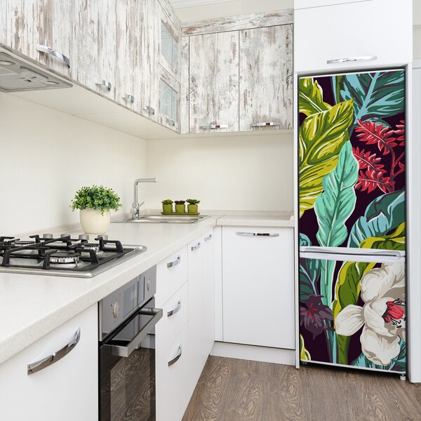 Fototapeta na ledničku Tropické květiny FridgeStick-70x190-f-90768979