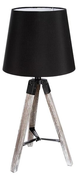 Atmosphera - Stolní lampa RUNO 1xE27/25W/230V dřevo/černá