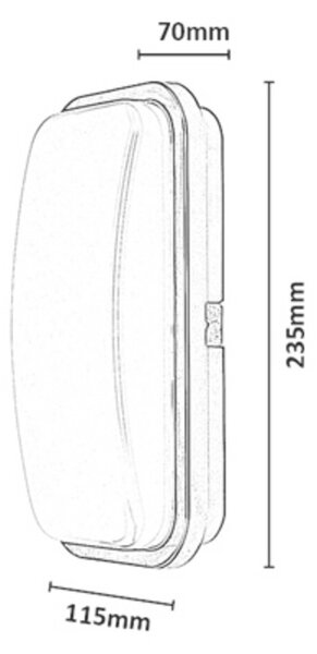 Rabalux ORLUN LED venkovní nástěnné svítidlo 77229, 15W IP65