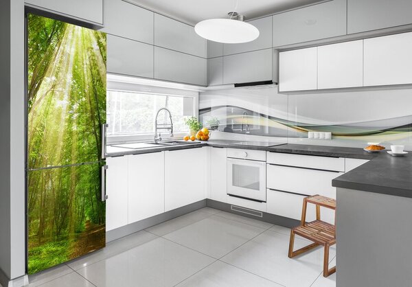 Nálepka tapeta na ledničku Stezka v lese FridgeStick-70x190-f-91261550