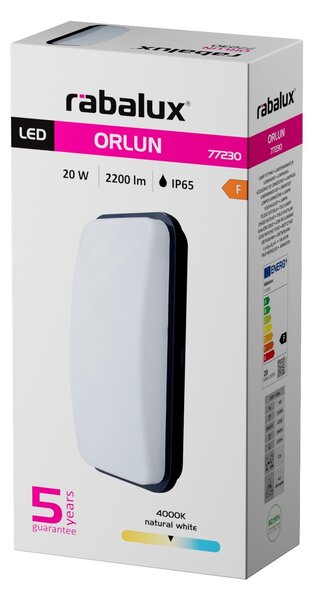 Rabalux ORLUN LED venkovní nástěnné svítidlo 77230, 20W IP65