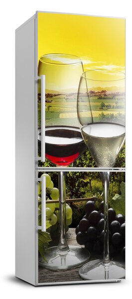 Nálepka tapeta na ledničku Víno a hrozno FridgeStick-70x190-f-91388380