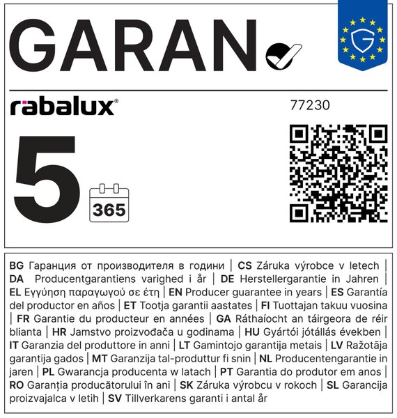 Rabalux ORLUN LED venkovní nástěnné svítidlo 77230, 20W IP65