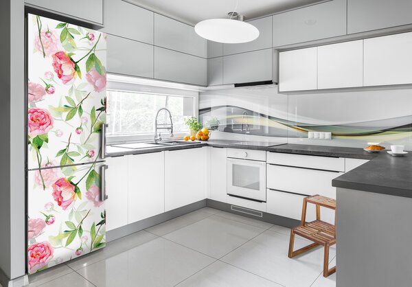 Fototapeta na ledničku Růže a pivoňky FridgeStick-70x190-f-91564586
