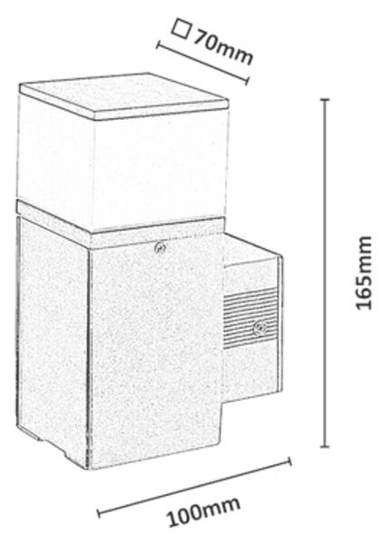 Rabalux RUSSET LED venkovní nástěnné svítidlo 76340, 1x zásuvka AC-230V IP44
