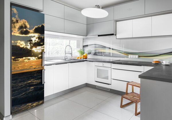 Nálepka na ledničku Západ slunce moře FridgeStick-70x190-f-91456037