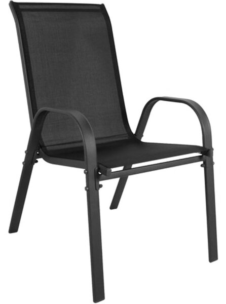 Set dvou zahradních židlí SOFIA černé (2 ks)