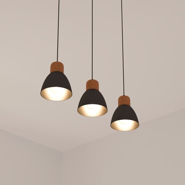 Atmosphera - Lustr na lanku DESY 1xE27/40W/230V borovice