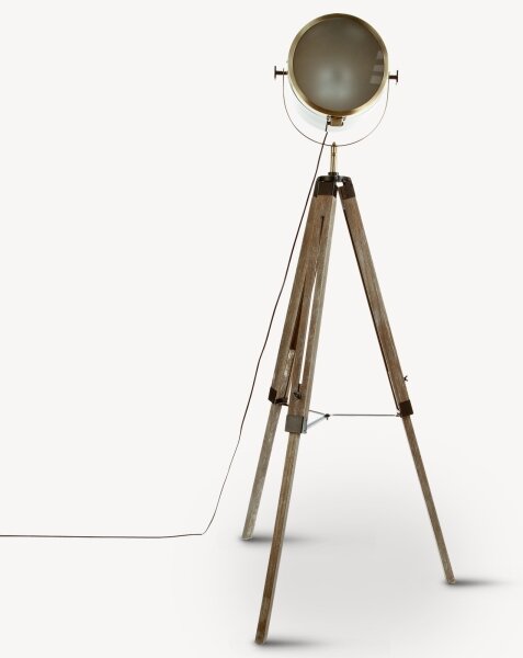 Atmosphera - Stojací lampa EBOR 1xE27/25W/230V borovice/mosaz