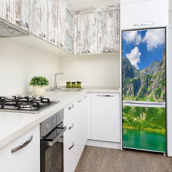 Nálepka tapeta na ledničku Jezero v horách FridgeStick-70x190-f-92038877