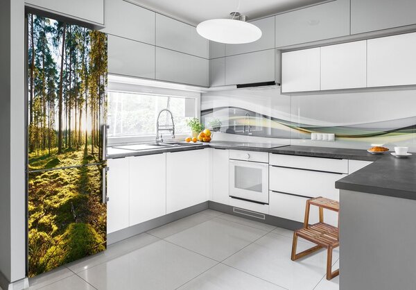 Nálepka fototapeta na ledničku Sosnový les FridgeStick-70x190-f-92027264