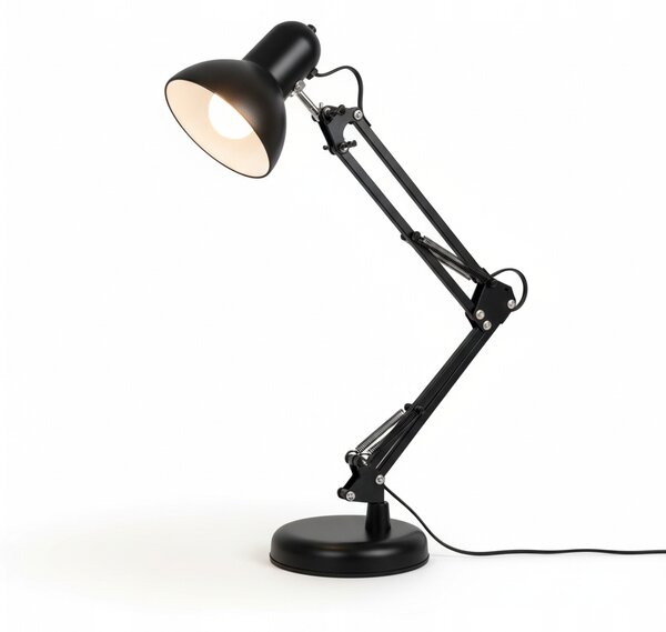 Smart LED Černá kovová stolní lampa nastavitelná s klipem 1xE27