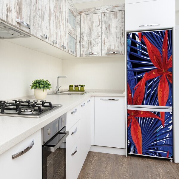 Fototapeta na ledničku Tropické květiny FridgeStick-70x190-f-92610172