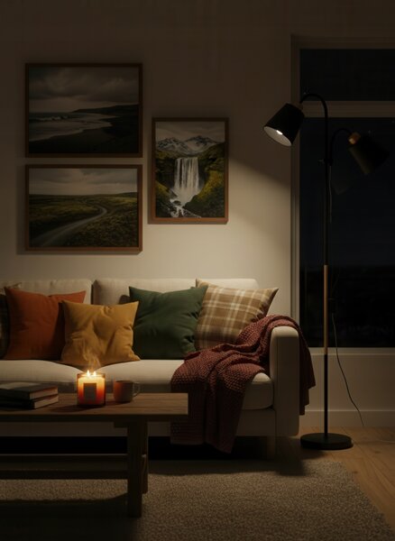 Smart LED ARGUS stojací černá lampa čtecí nastavitelná 2xE27