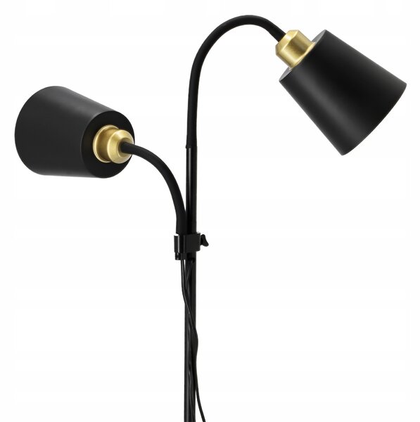 Smart LED ARGUS stojací černá lampa čtecí nastavitelná 2xE27