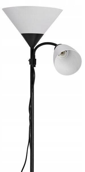 Smart LED AGNES stojací černá lampa čtecí nastavitelná 2xE27