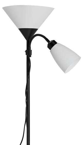 Smart LED AGNES stojací černá lampa čtecí nastavitelná 2xE27