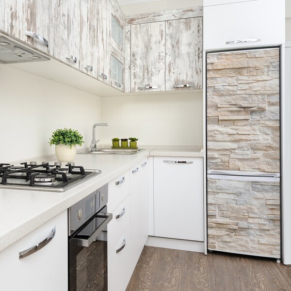 Nálepka tapeta na ledničku Zděná zeď FridgeStick-70x190-f-92760145