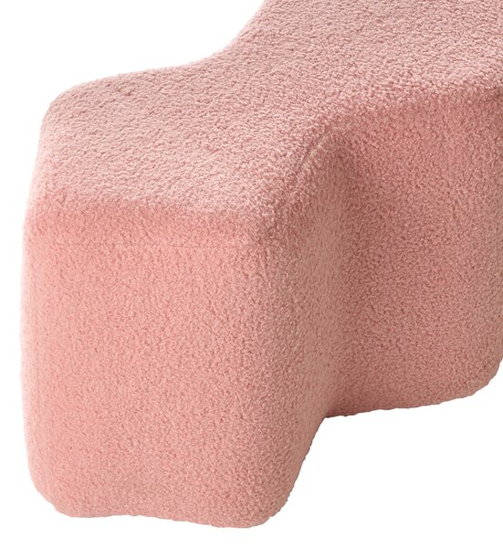 Čalouněná lavička LITTLETON Buklé Růžová