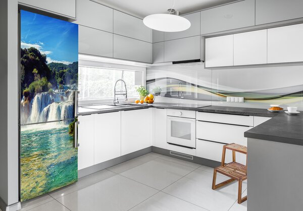 Nálepka tapeta na ledničku Vodopád Krka FridgeStick-70x190-f-92934711