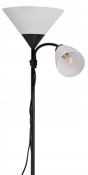Smart LED AGNES stojací černá lampa čtecí nastavitelná 2xE27