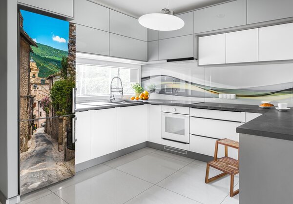 Tapeta nálepka na ledničku Ulička FridgeStick-70x190-f-93132177