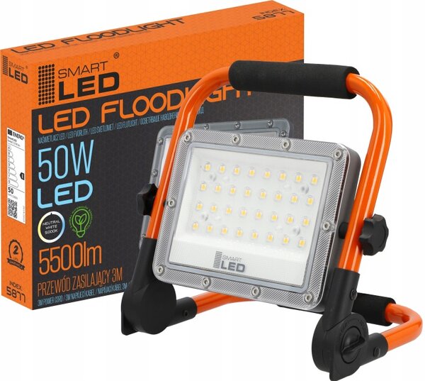 Smart LED LED reflektor se sklopným stojanem 50W 5500Lm 5000K IP65