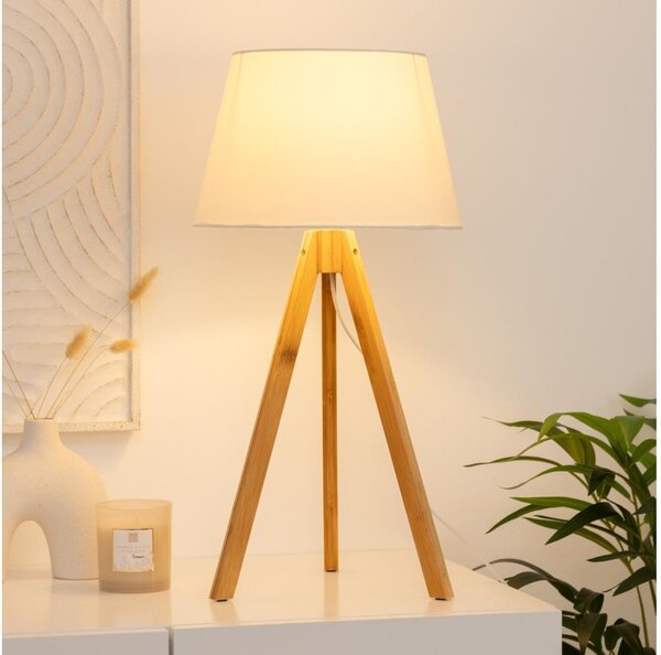 Atmosphera - Stolní lampa BAHI 1xE14/40W/230V bambus