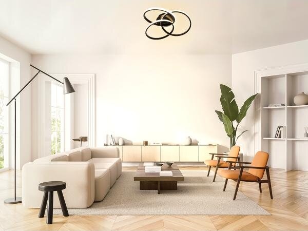 LED Stmívatelné stropní svítidlo LED/70W/230V 3000-6500K černá +dálkové ovládání