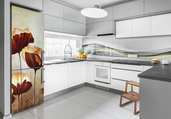 Samolepící nálepka fototapeta Polní mák FridgeStick-70x190-f-95025944
