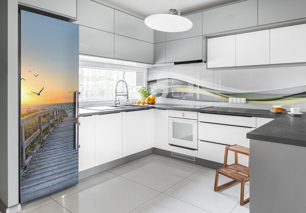 Nálepka tapeta na ledničku Stezka na pláž FridgeStick-70x190-f-95407371