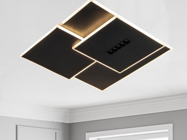 LED Stmívatelné stropní svítidlo LED/95W/230V 3000-6500K černá +dálkové ovládání