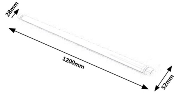 Rabalux LED svítidlo pod kuchyňskou linku Drop Light 40W | 3200lm | 4000K | IP65 | 120cm