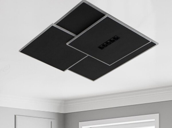 LED Stmívatelné stropní svítidlo LED/95W/230V 3000-6500K černá +dálkové ovládání