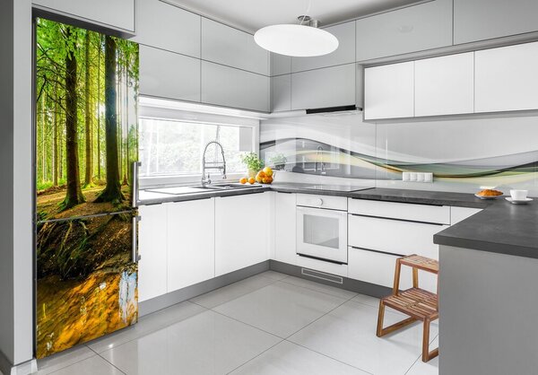 Nálepka tapeta na ledničku Pramen v lese FridgeStick-70x190-f-96124300