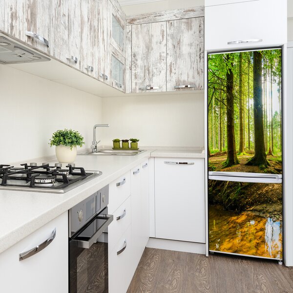 Nálepka tapeta na ledničku Pramen v lese FridgeStick-70x190-f-96124300