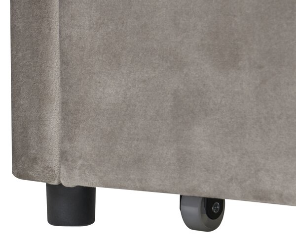 Rozkládací postel Umělý samet TERROU 90 x 200 cm Taupe