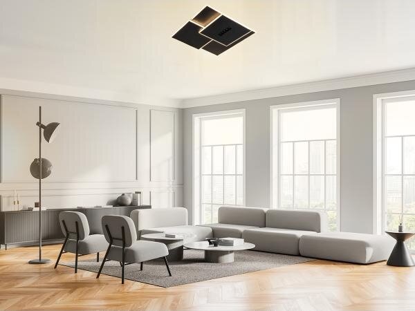 LED Stmívatelné stropní svítidlo LED/95W/230V 3000-6500K černá +dálkové ovládání