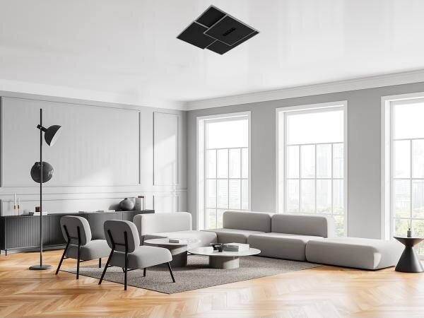 LED Stmívatelné stropní svítidlo LED/95W/230V 3000-6500K černá +dálkové ovládání