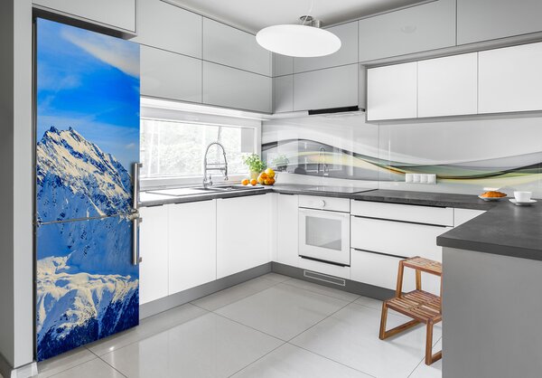 Foto nálepka skin lednička Hory zima FridgeStick-70x190-f-96505174