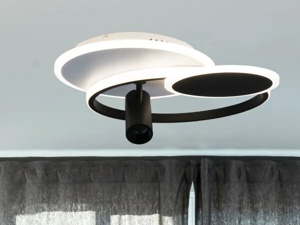 LED Stmívatelné svítidlo LED/65W/230V 3000-6500K bílá/černá + dálkové ovládání