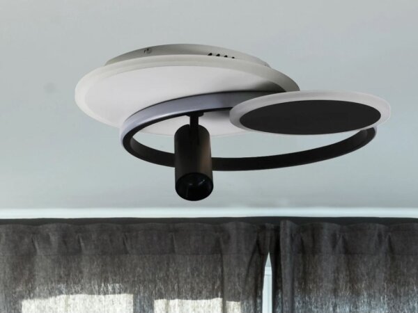LED Stmívatelné svítidlo LED/65W/230V 3000-6500K bílá/černá + dálkové ovládání
