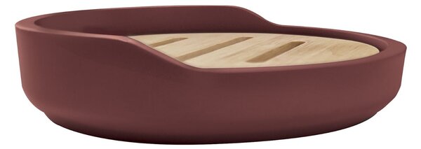 Spirella mýdlenka SYBELLA, burgundy, polyresin, dřevo