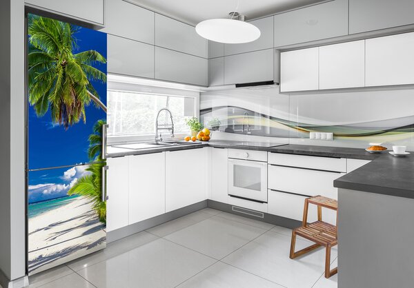 Nálepka tapeta na ledničku Tropická pláž FridgeStick-70x190-f-96597794