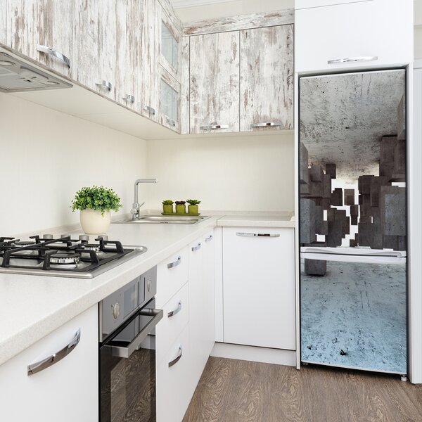 Nálepka na ledničku Krychle w betonu FridgeStick-70x190-f-97581369