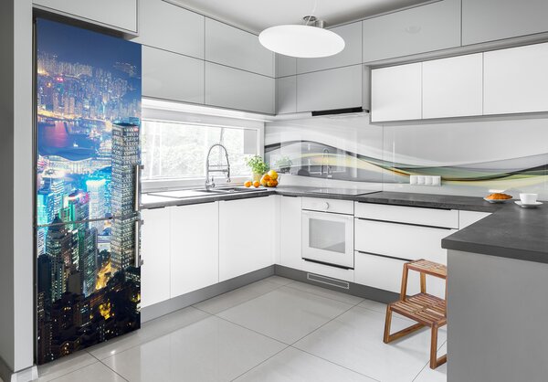 Samolepící nálepka na ledničku Hong kong noc FridgeStick-70x190-f-97604985