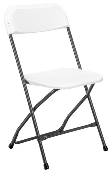 Rozkládací židle SIMPLO BLACK bílá