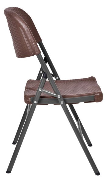 Rozkládací židle RATTAN hnědá