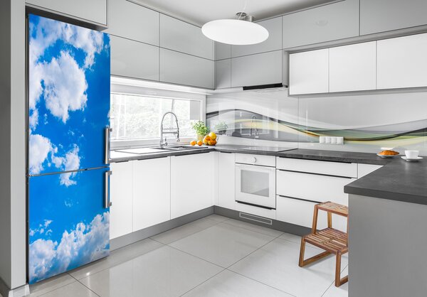 Nálepka tapeta na ledničku Mraky na nebi FridgeStick-70x190-f-97609006